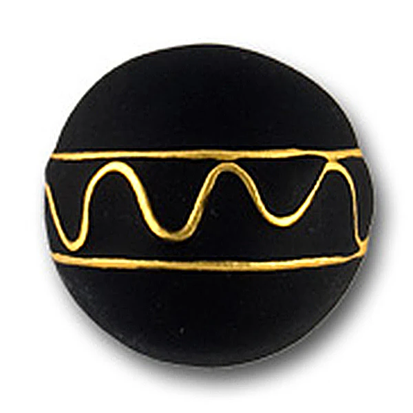 1 1/4" Matte Black Domed Button