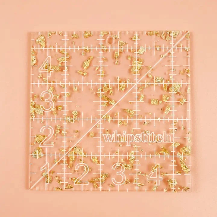 Feral Notions: 4.5" Square Golden Quilting Ruler
