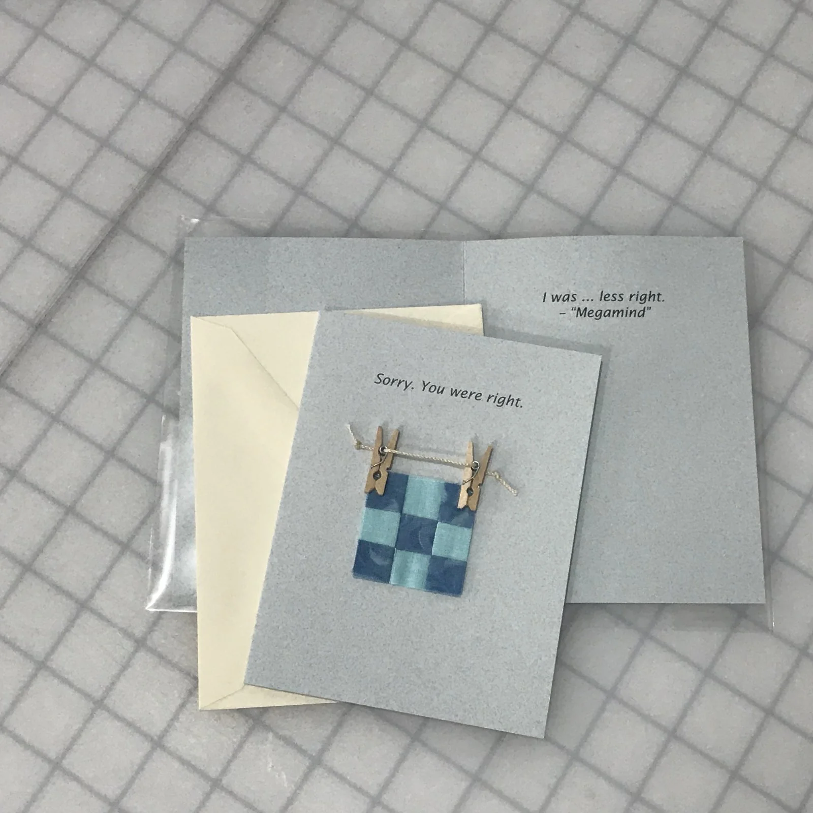 Note Card - Sorry. You were right.