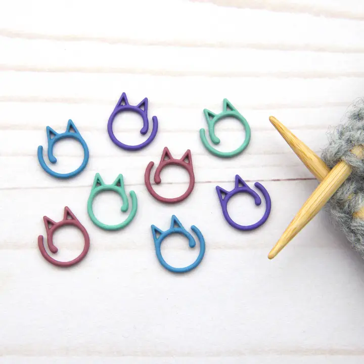 Fox & Pine Cat Split Ring Stitch Markers