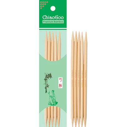 Chiaogoo Bamboo Double Point 6" Multiple Sizes