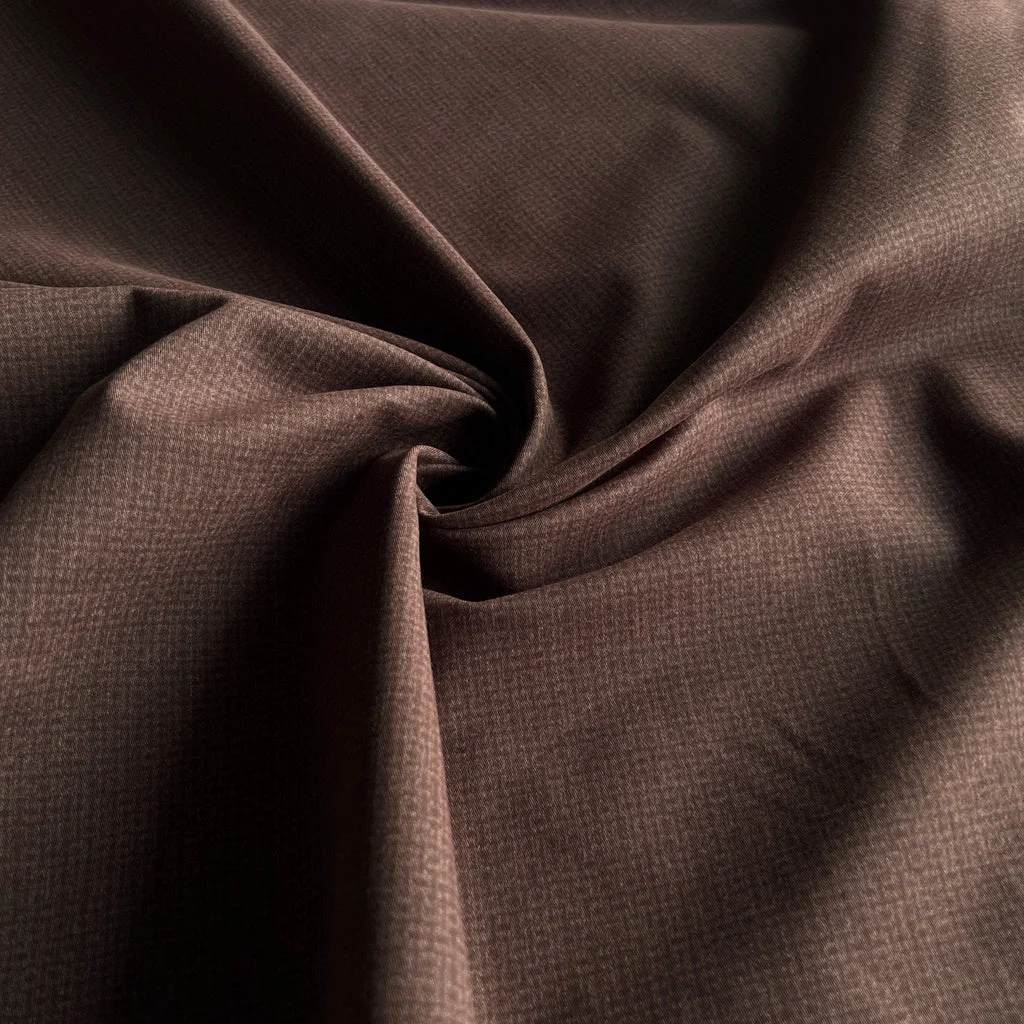 Remnant - Chocolate Microcheck Moleskin - 1.56yd