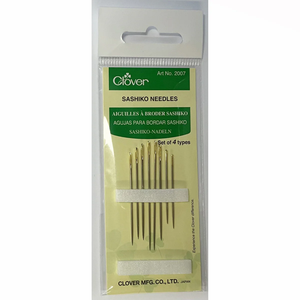 Clover Hand Sewing Needles: Sashiko: Pack of 8 (4 sizes)