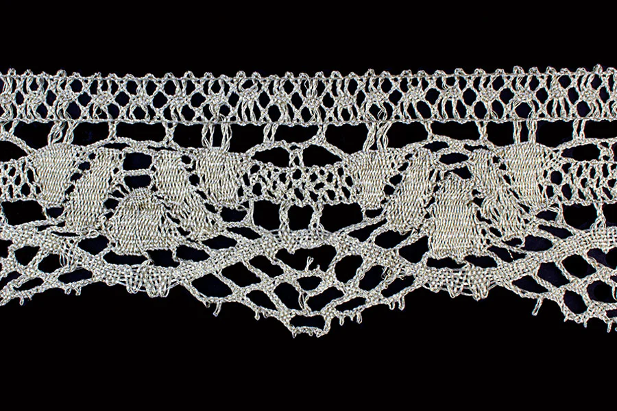 2 1/2" Pale Gold Metallic Edging Lace (Made in England)
