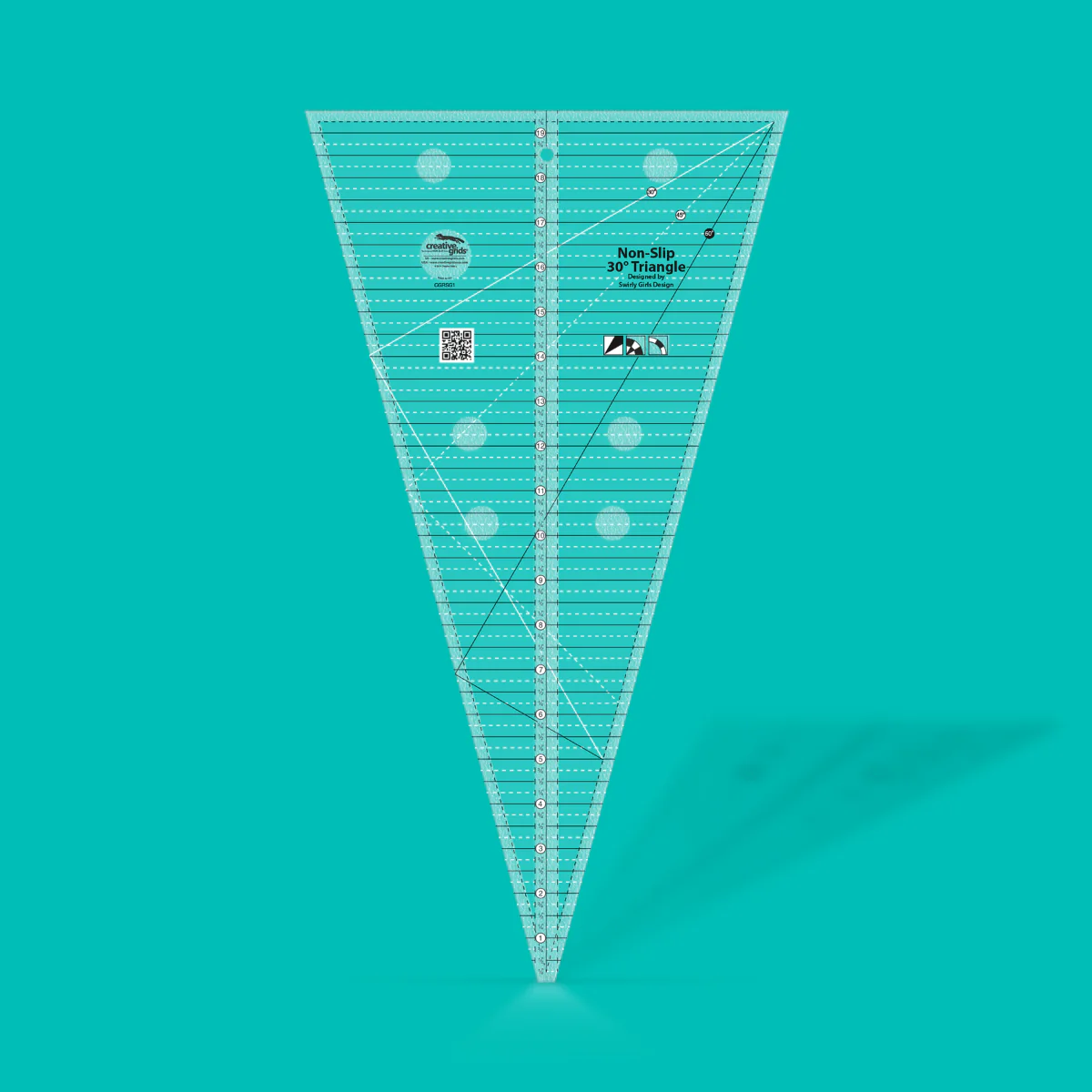 Creative Grids Non slip: 30° Triangle Quilt Ruler