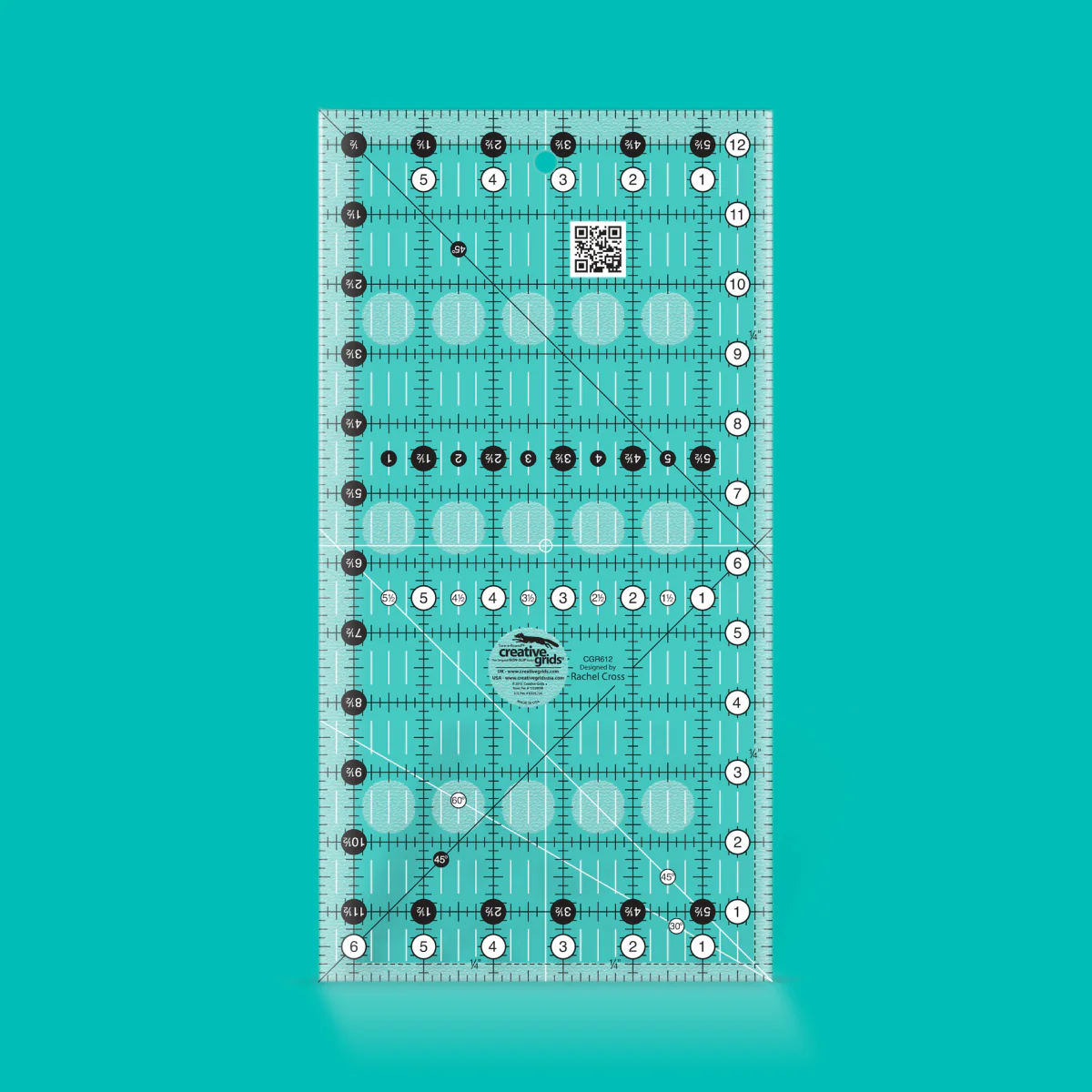Creative Grids Non slip: 6½" x 12½" Quilt Ruler