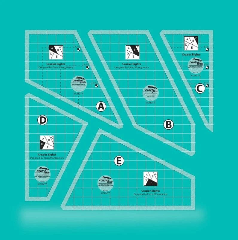 Creative Grids Non slip: Crazier Eights Template Rulers