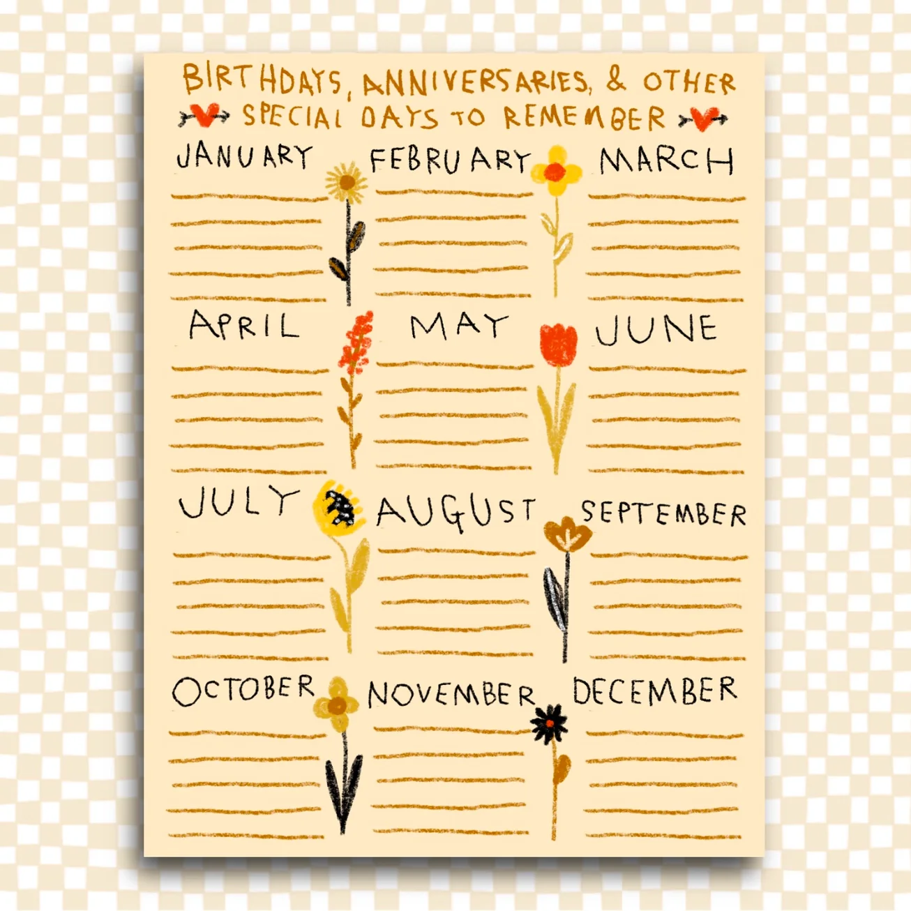 Special Days Calendar