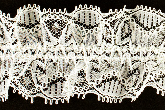 1 1/2"Ivory Lace Ruffled Elastic (Made in England)