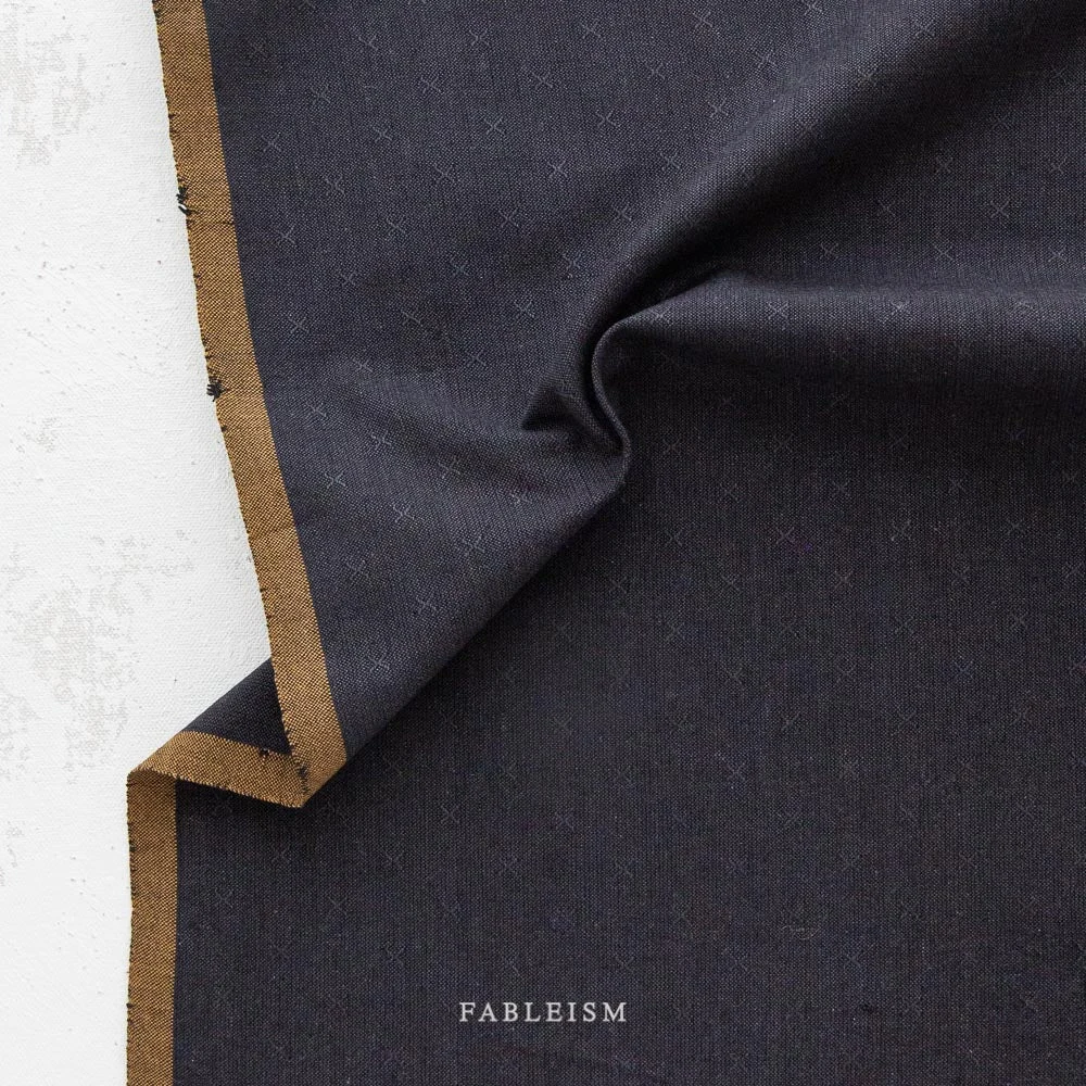 Cotton Woven - Sprout Woven in Obsidian