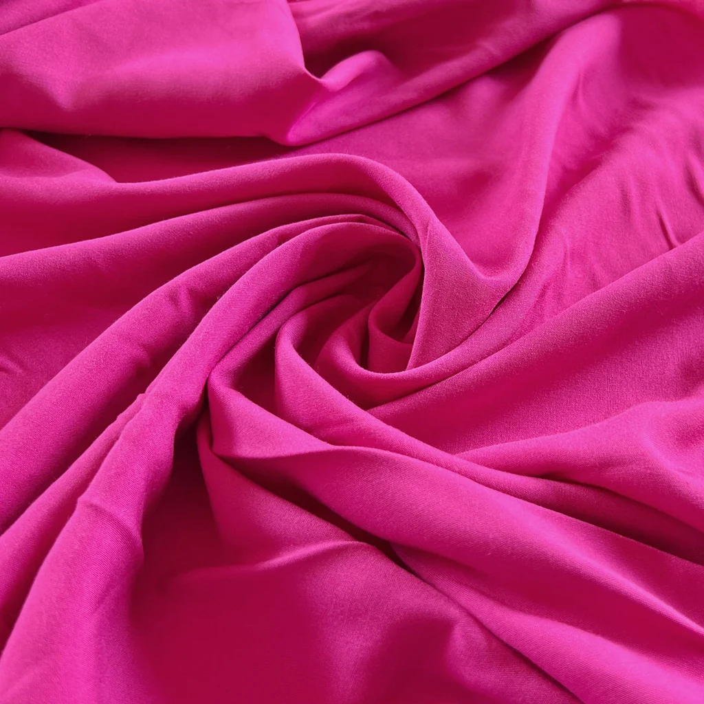 Remnant - Fuchsia Rayon Poplin - 2.96yd