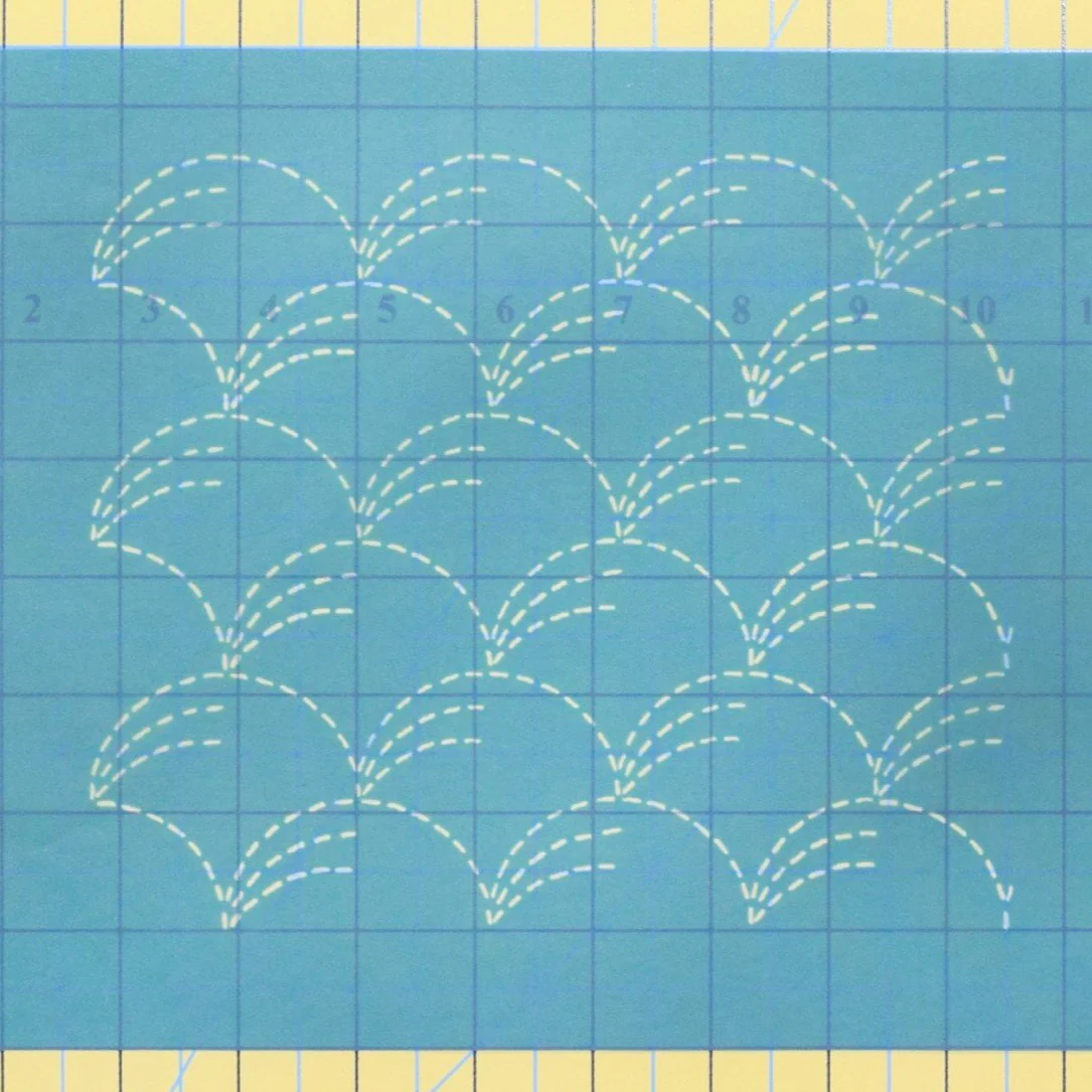 Sashiko Stencil: Grass