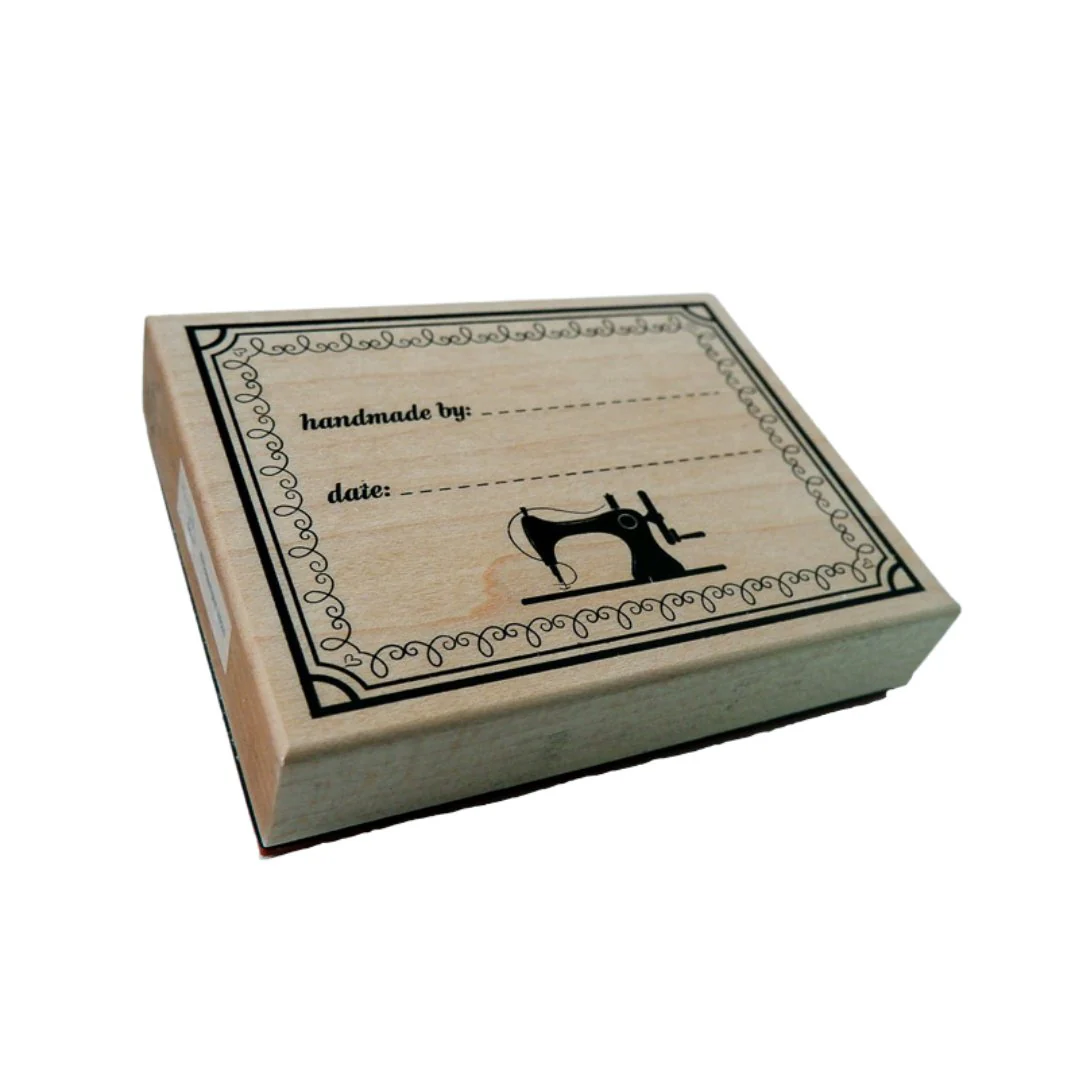 "Handmade By " Fabric Stamp - Personalize Your Handmade Creations!