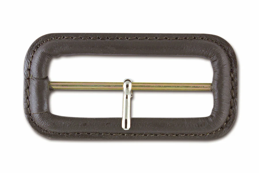 1 1/2" Dark Brown Leather Buckle