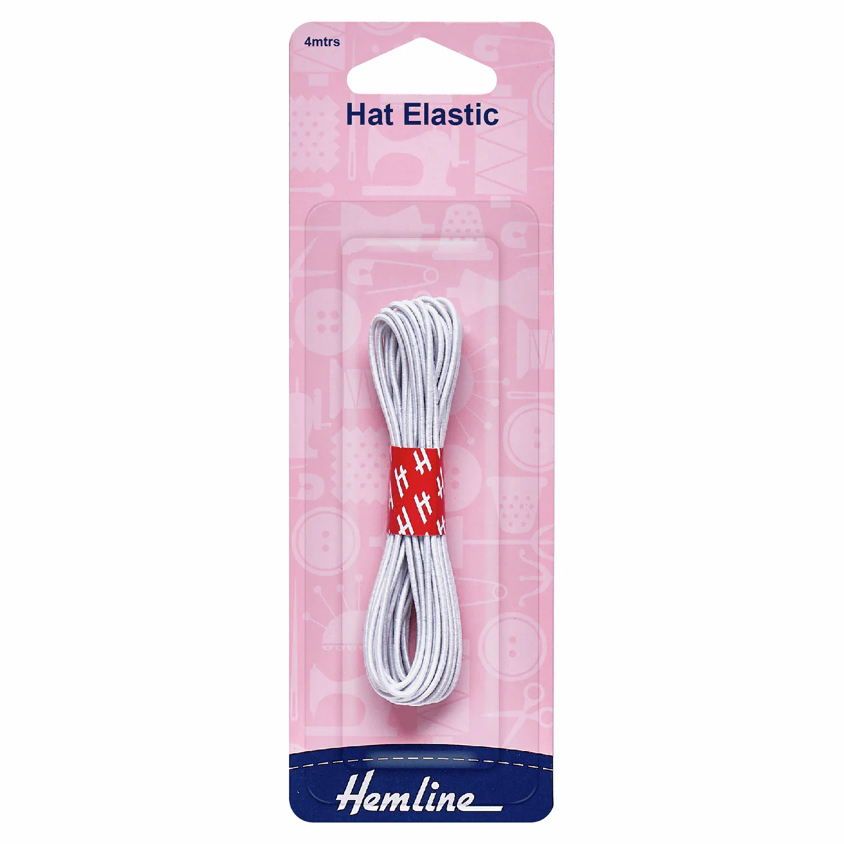 Hat Elastic White: 4 Metres x 1.3mm Wide