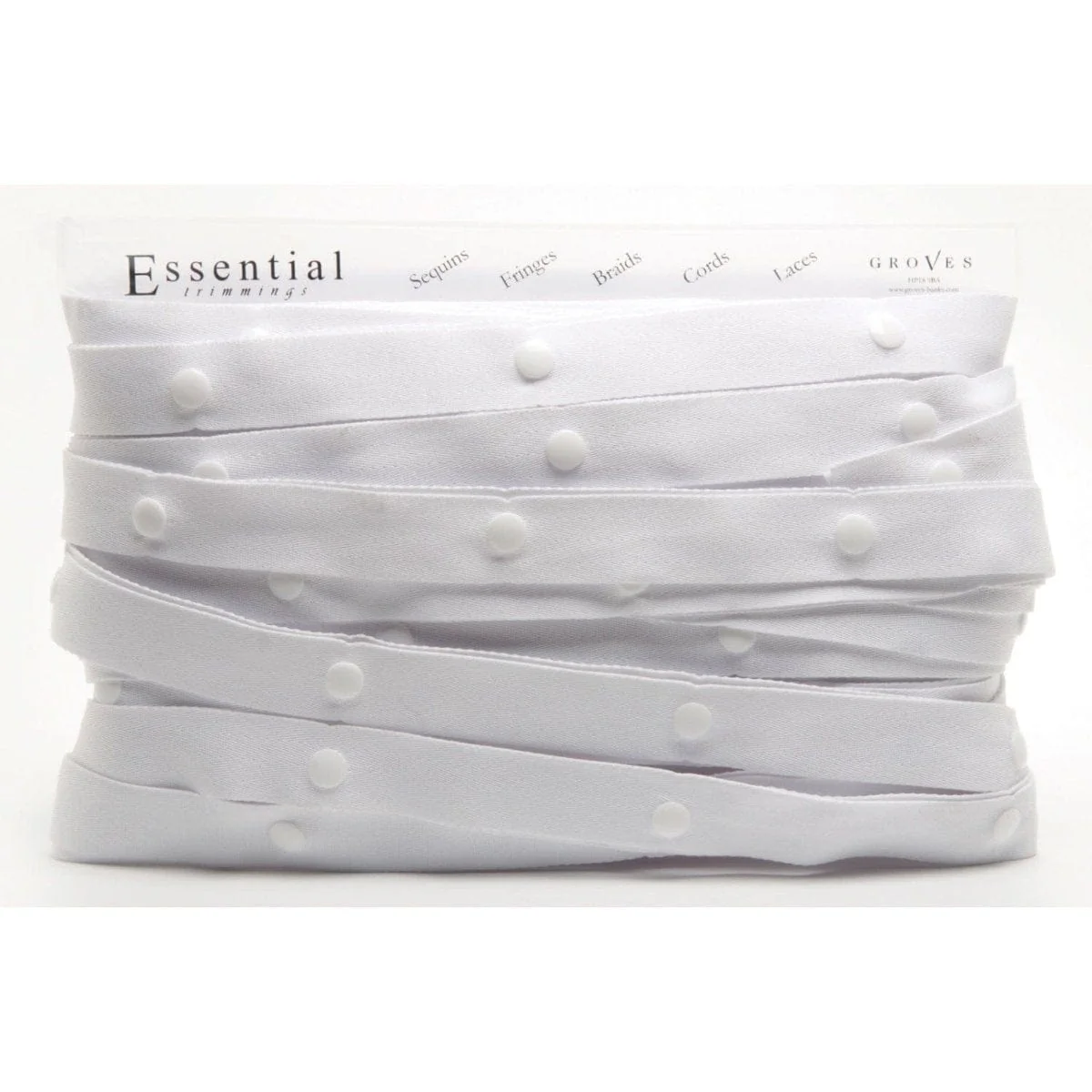 White Snap Tape: 25mm wide. Price per metre.
