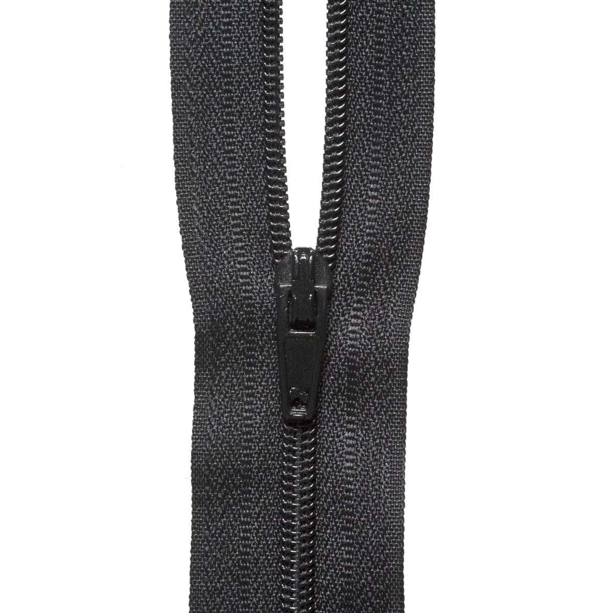 Zip On The Roll: Black: sold by the metre