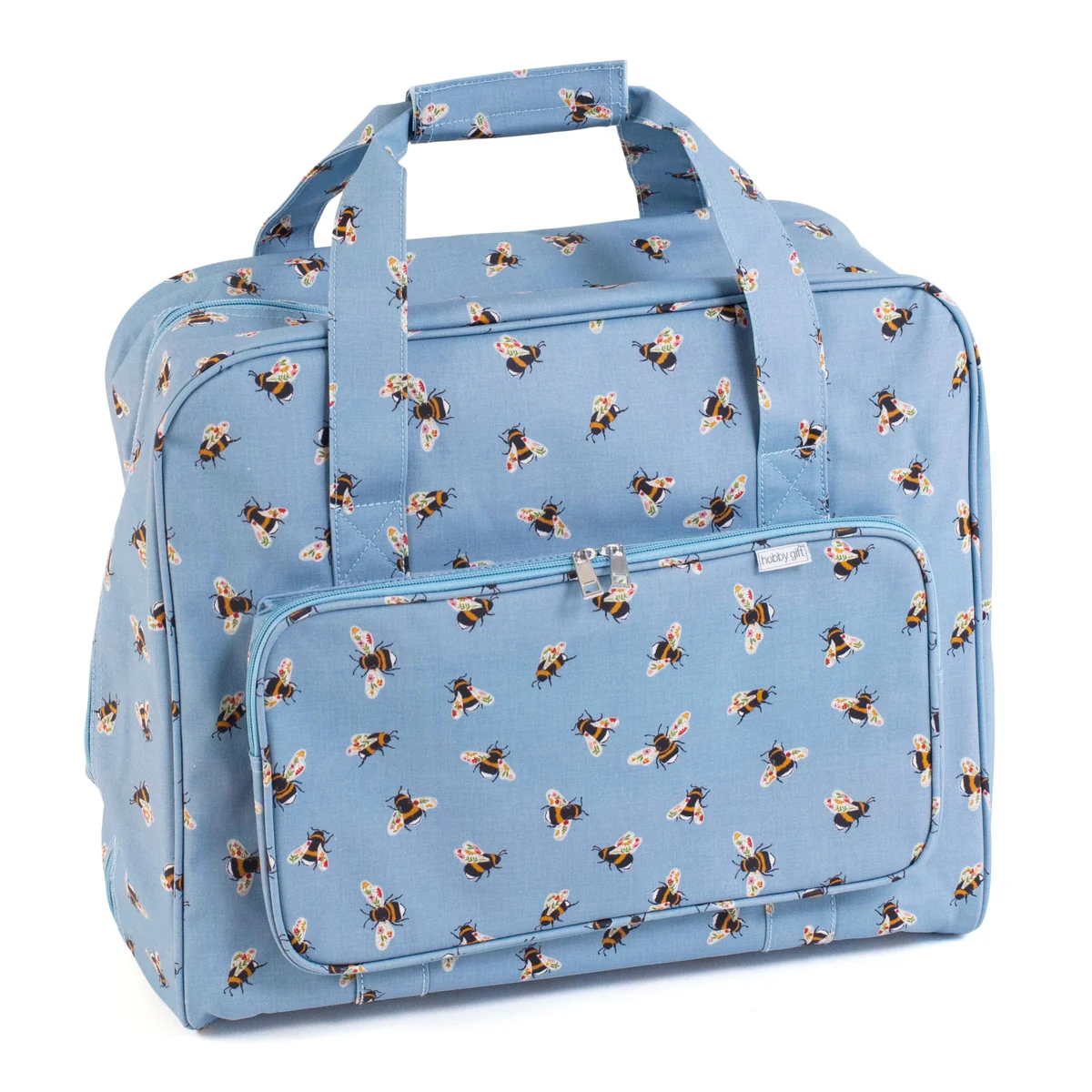 Sewing Machine Bag Matt PVC Blue Bees