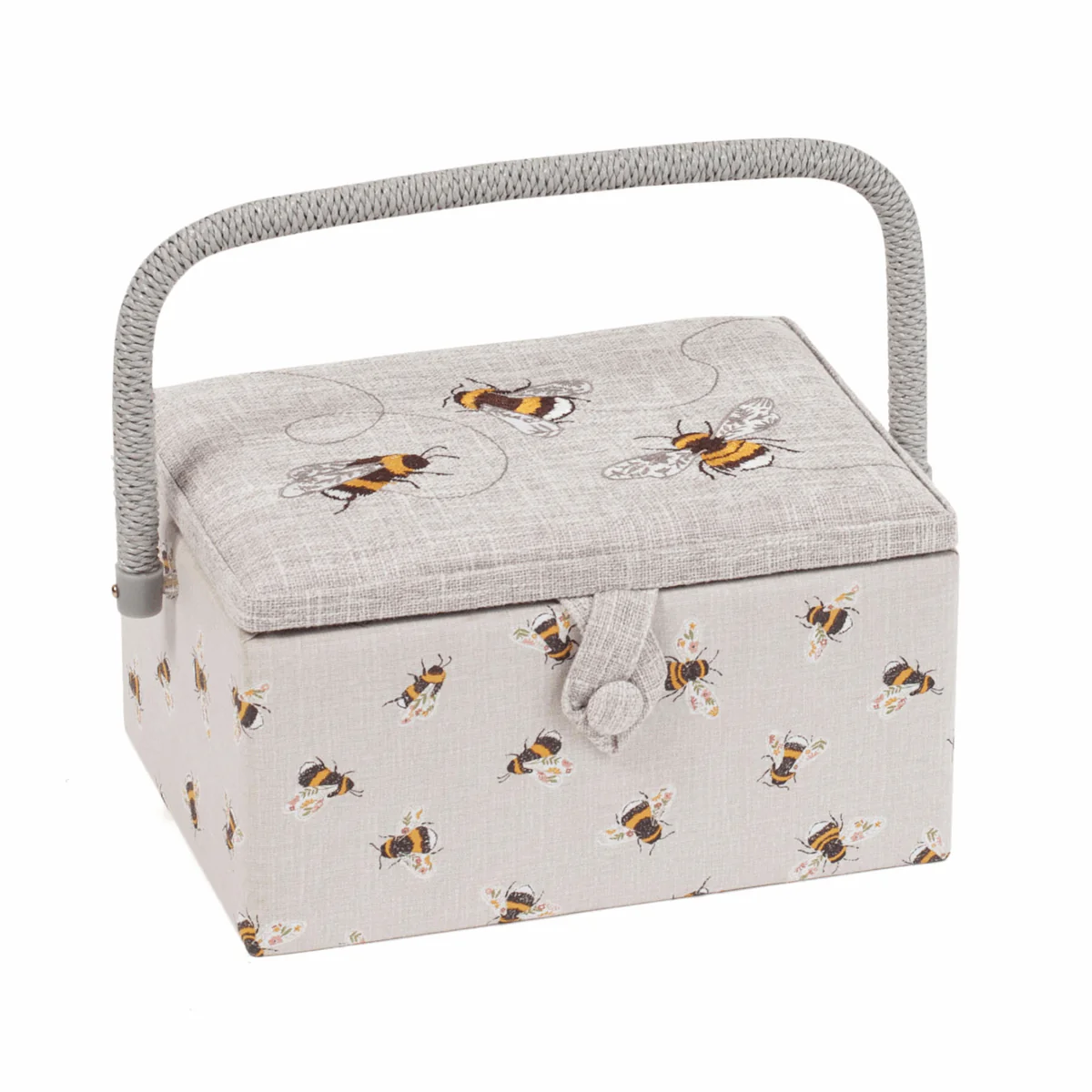 Sewing Box Embroidered Bees