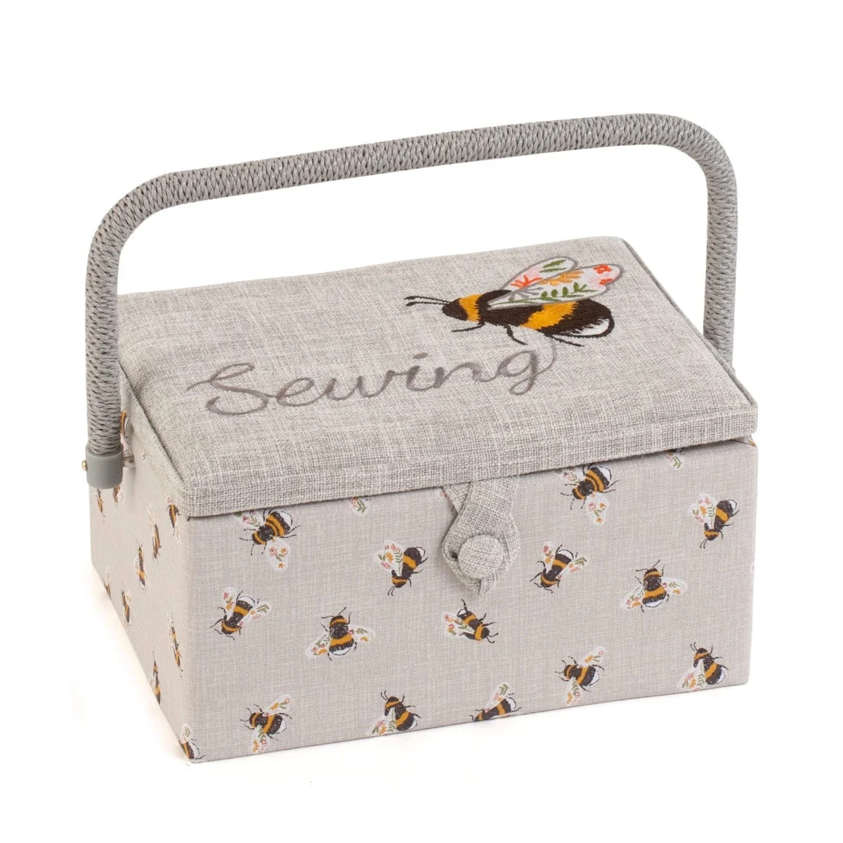Sewing Box Medium Embroidered Sewing Bee