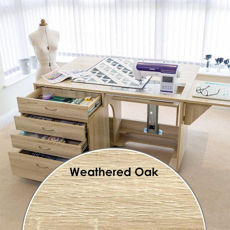 Horn Super Q Cabinet Weathered Oak