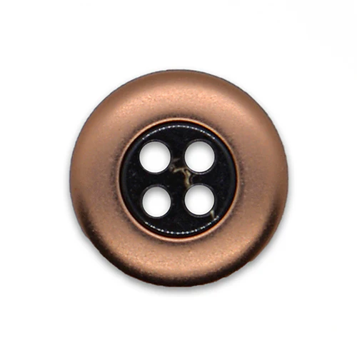 11/16" Brown & Copper Horn Button (Made in Italy)