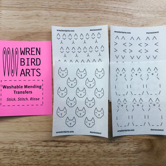 Hot Pink - Washable Mending Transfers - Cat Patterns