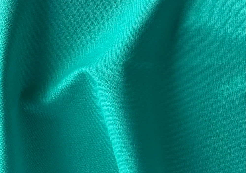 Minty Egyptian Turquoise Viscose Blend Ponte Double-Knit