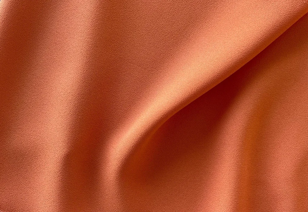 Alberta Ferretti Matte Peach Melba Acetate Crepe (Made in Italy)
