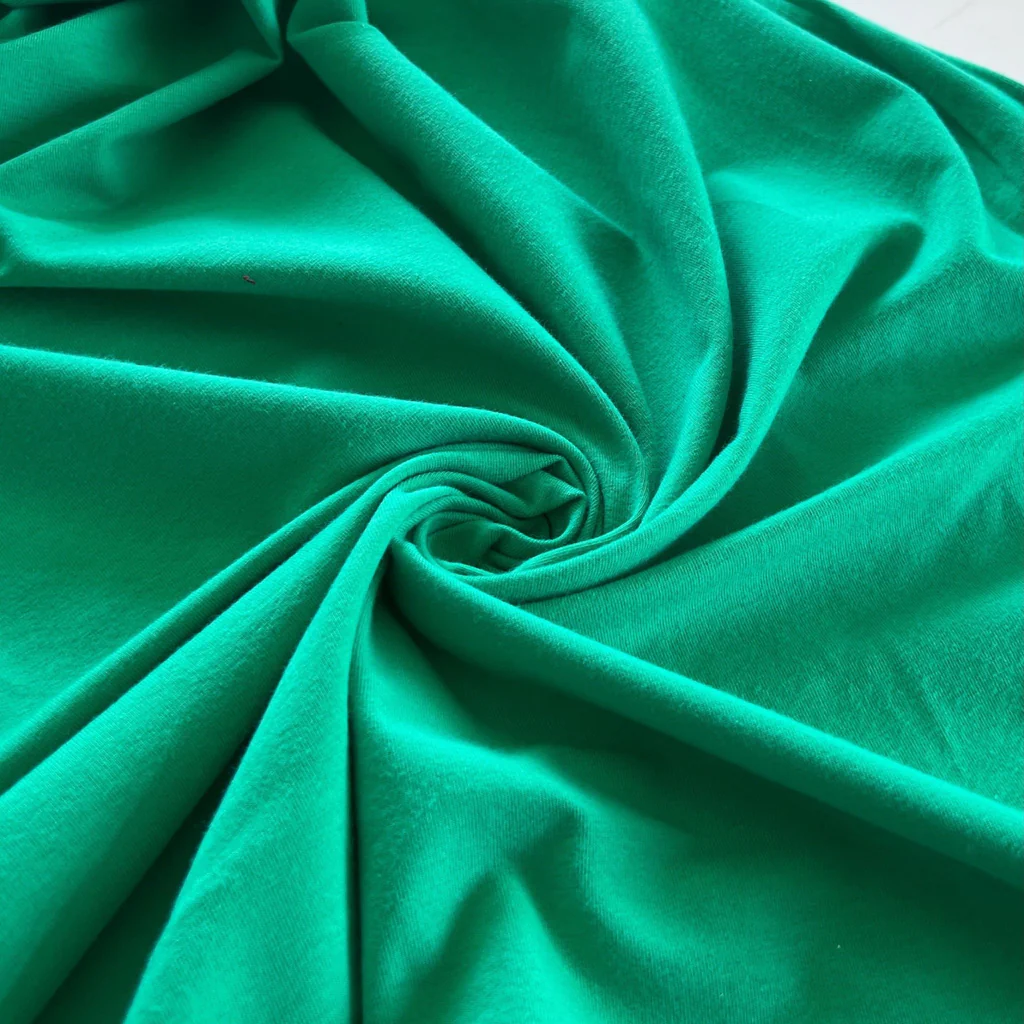 Remnant - Kelly Green Cotton Spandex Jersey - 0.99yd