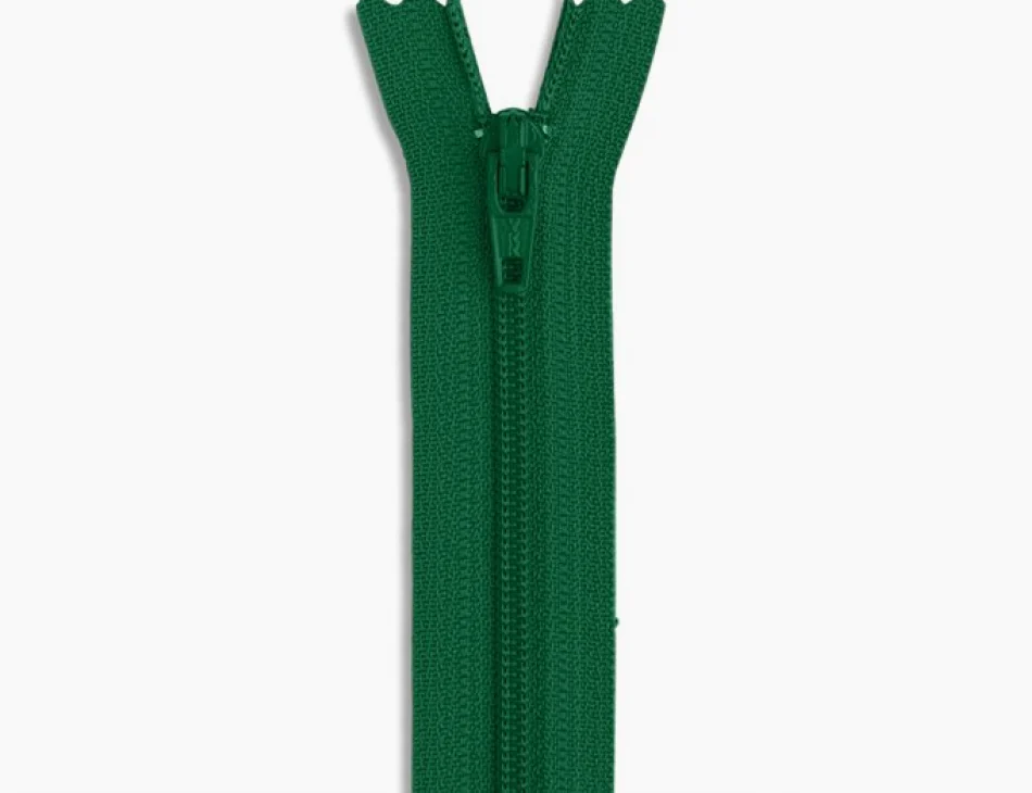 YKK Kelly Green Coil Zipper 22"