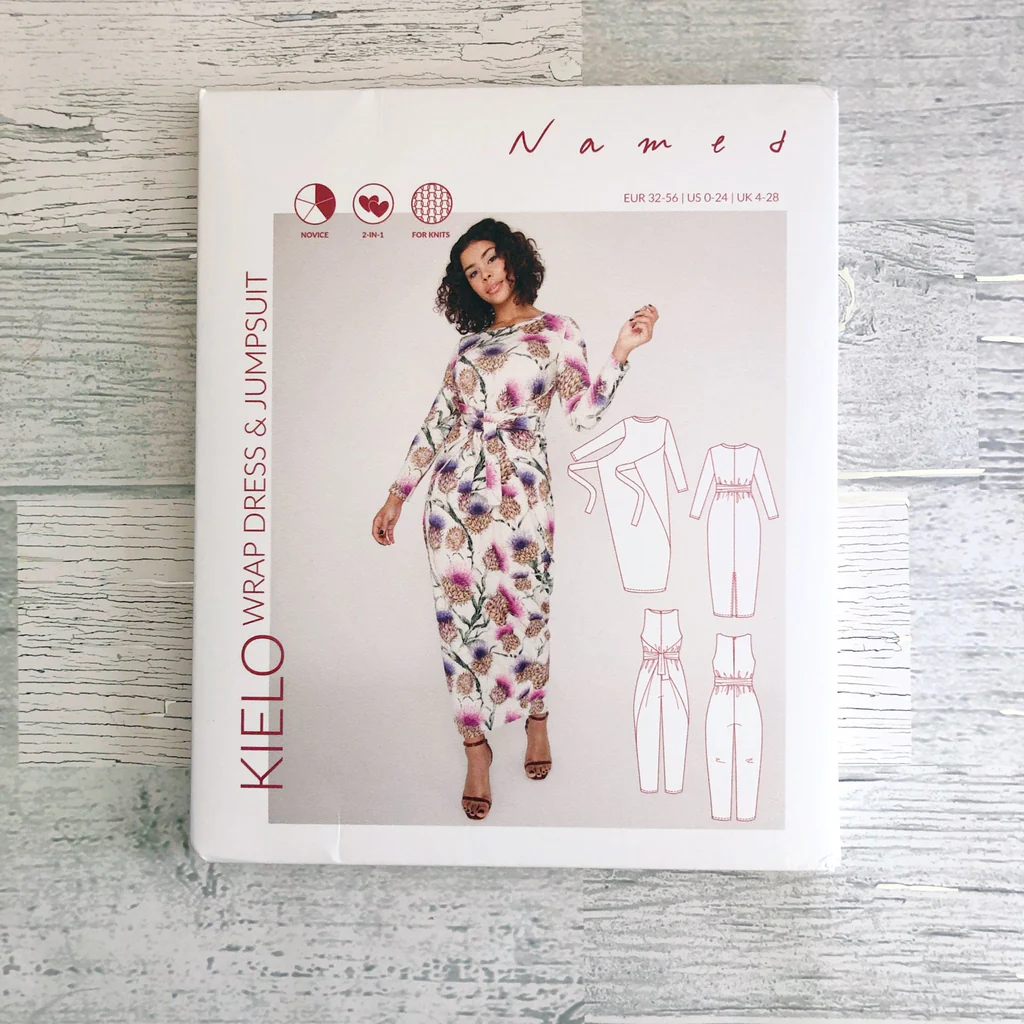 Kielo Wrap Dress Sewing Pattern by Named Clothing