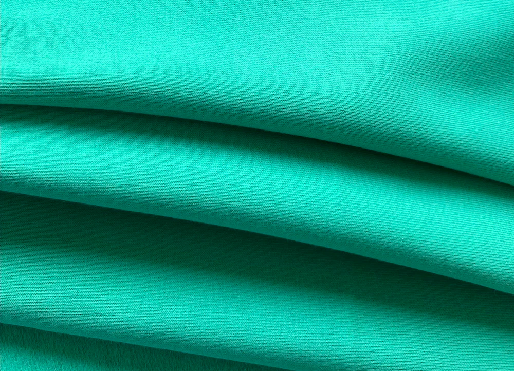 Turquoise Lagoon Cotton Sweatshirt Knit (Made in Italy)
