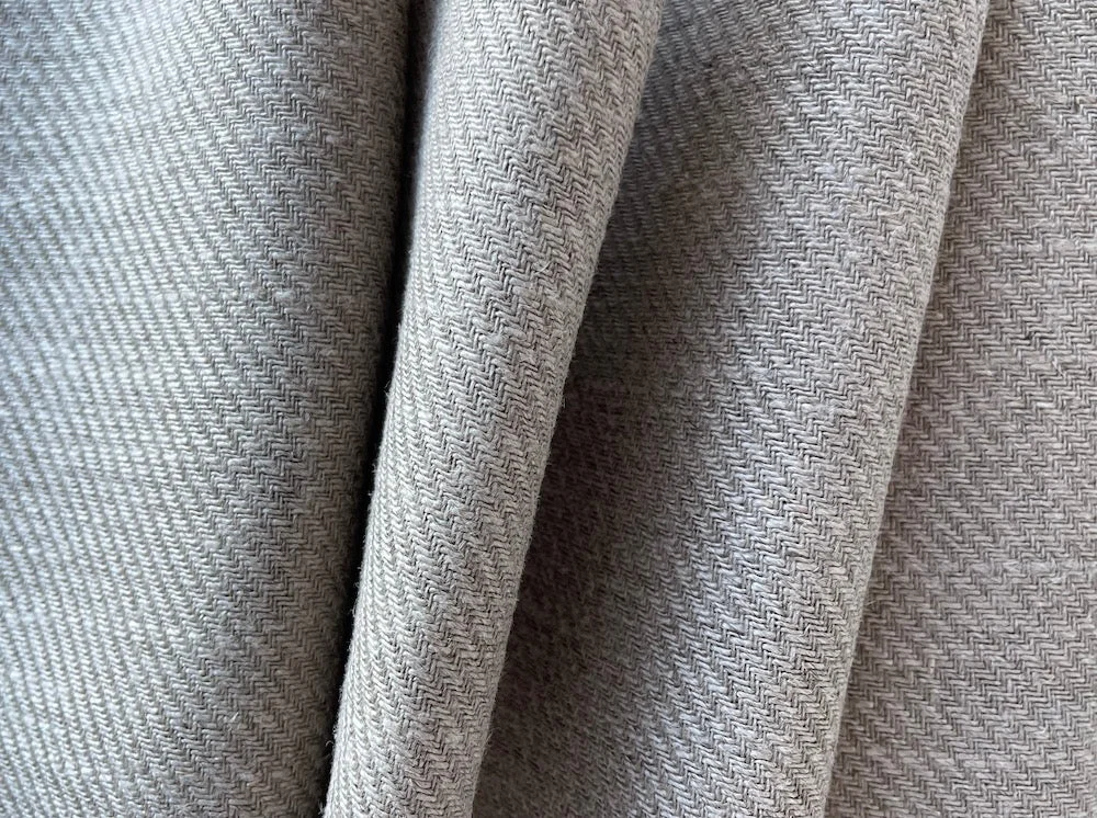 Oatmeal Slubby Linen Twill (Made in Poland)