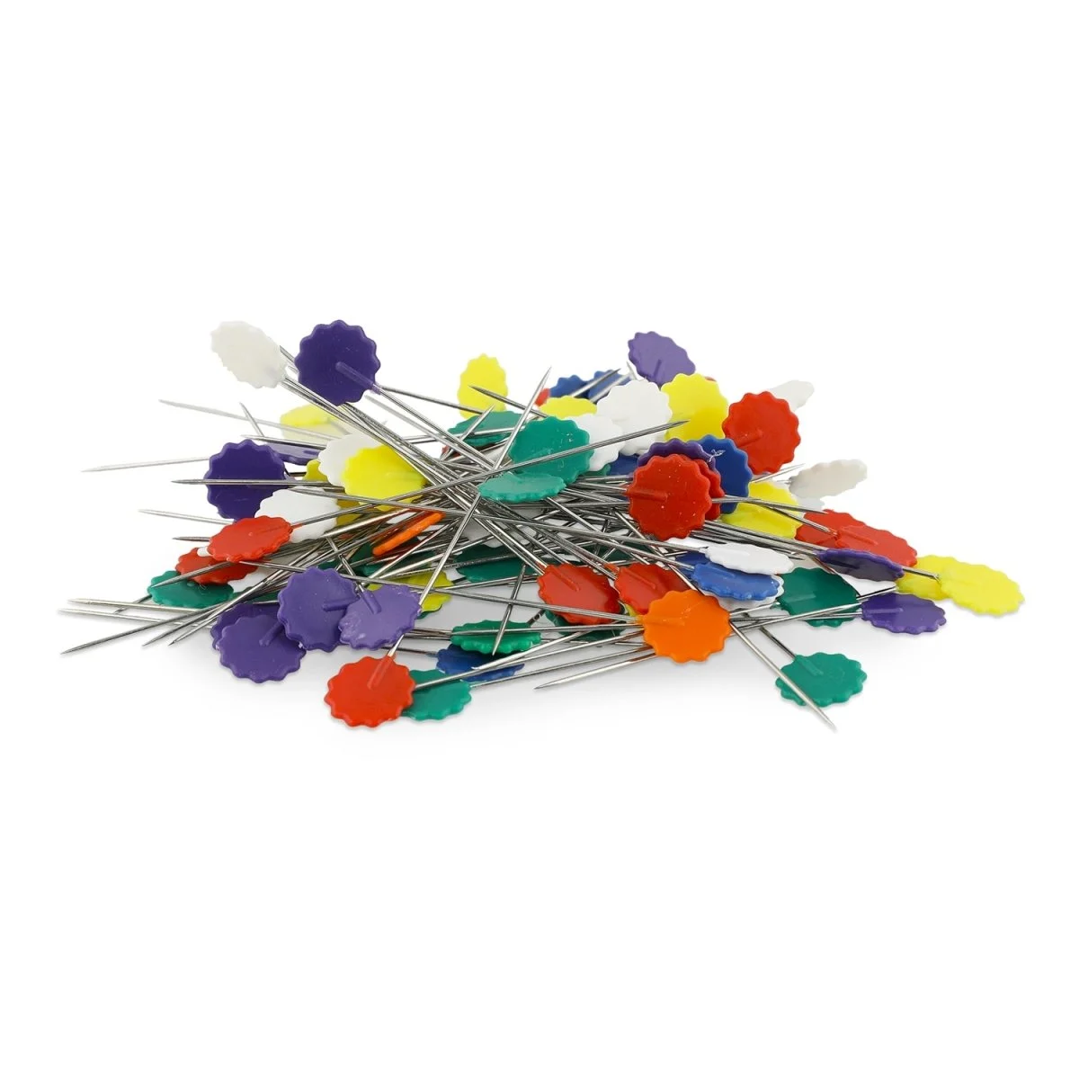 Long Flower Pins - 200 Pin Value Pack - 7 Bright Colors /Box