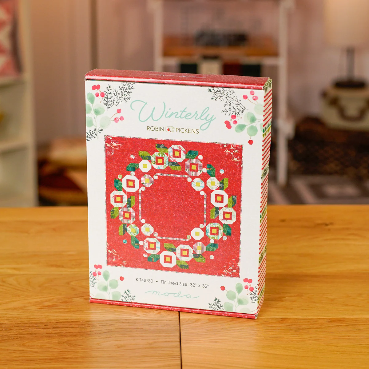 Moda Winterly Little Posy Wreath Quilt Kit