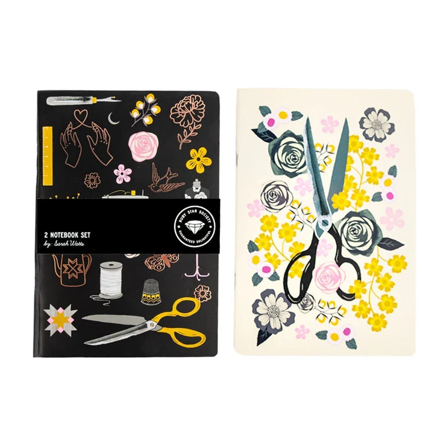 Ruby Star Sewing Things Notebook Set By Sarah Watts