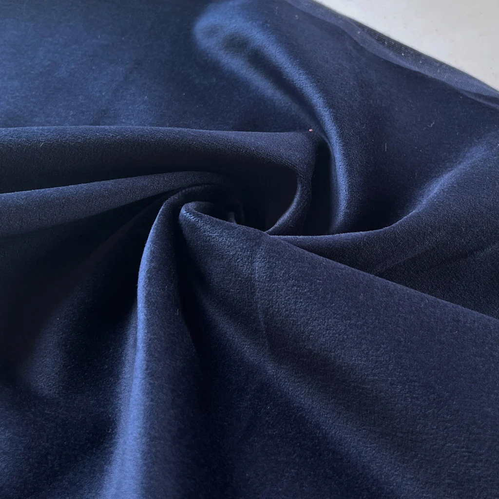 Remnant - Navy Lush Velveteen - 2.19yd