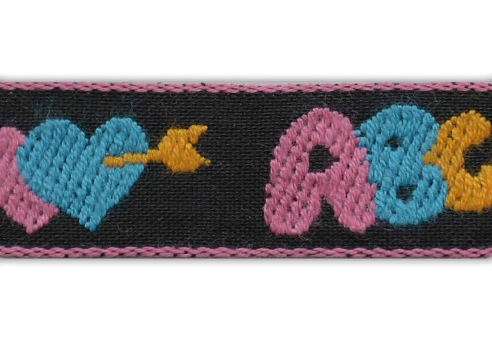 1/2" ABC Love Woven Ribbon