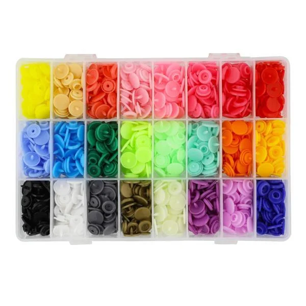Plastic Snap Buttons - 360 Snaps /24 Colors For Making Fun Projects!