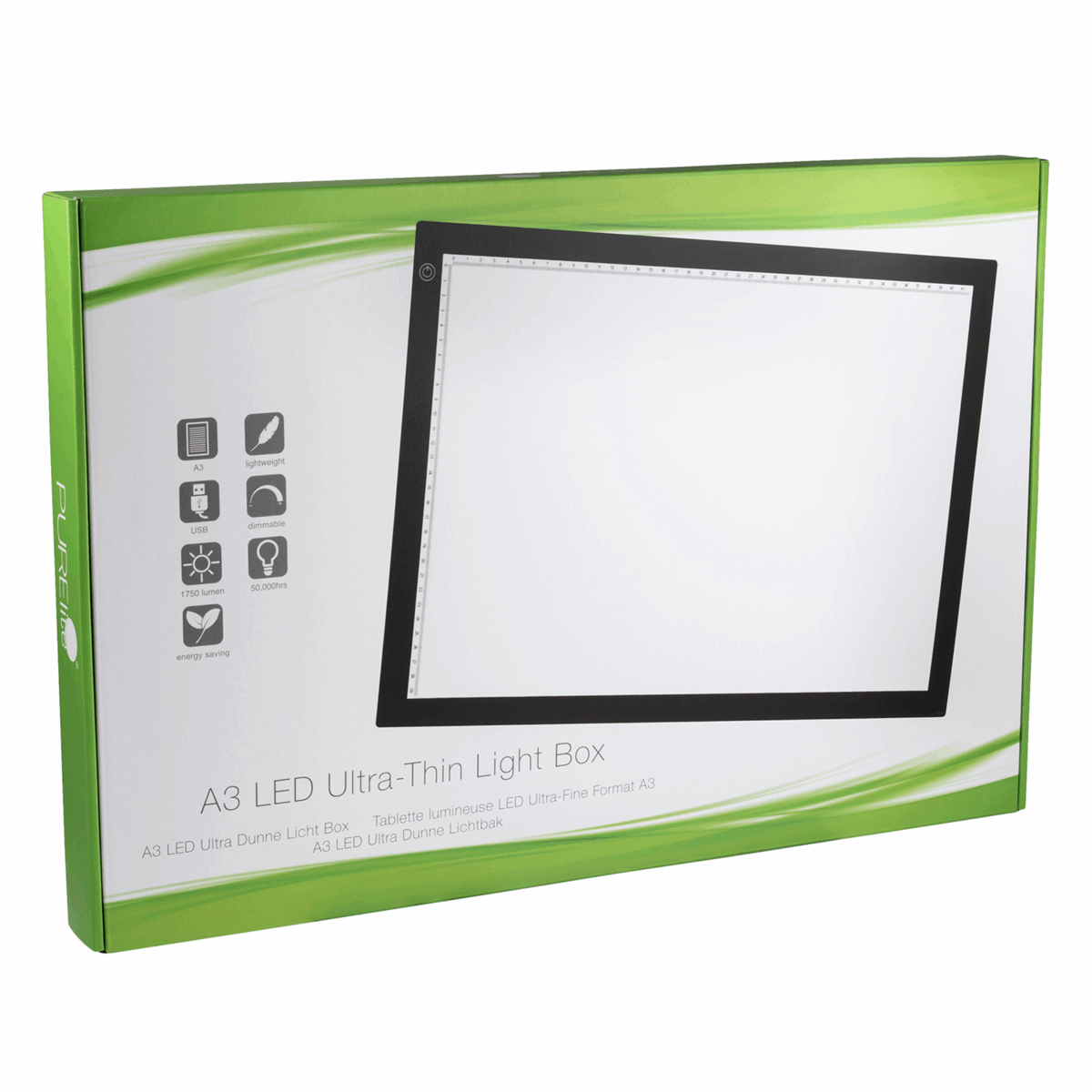 Purelite LED Light Box Ultra-Thin A3