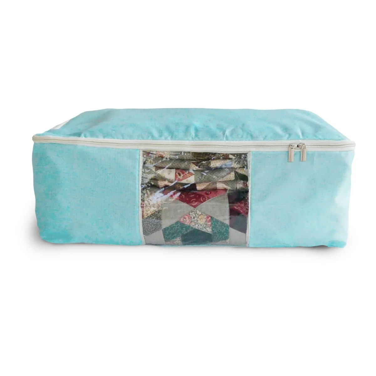 Quilt Storage Bag -Standard Size (22”L x 15”W x 8”H) - Turquoise