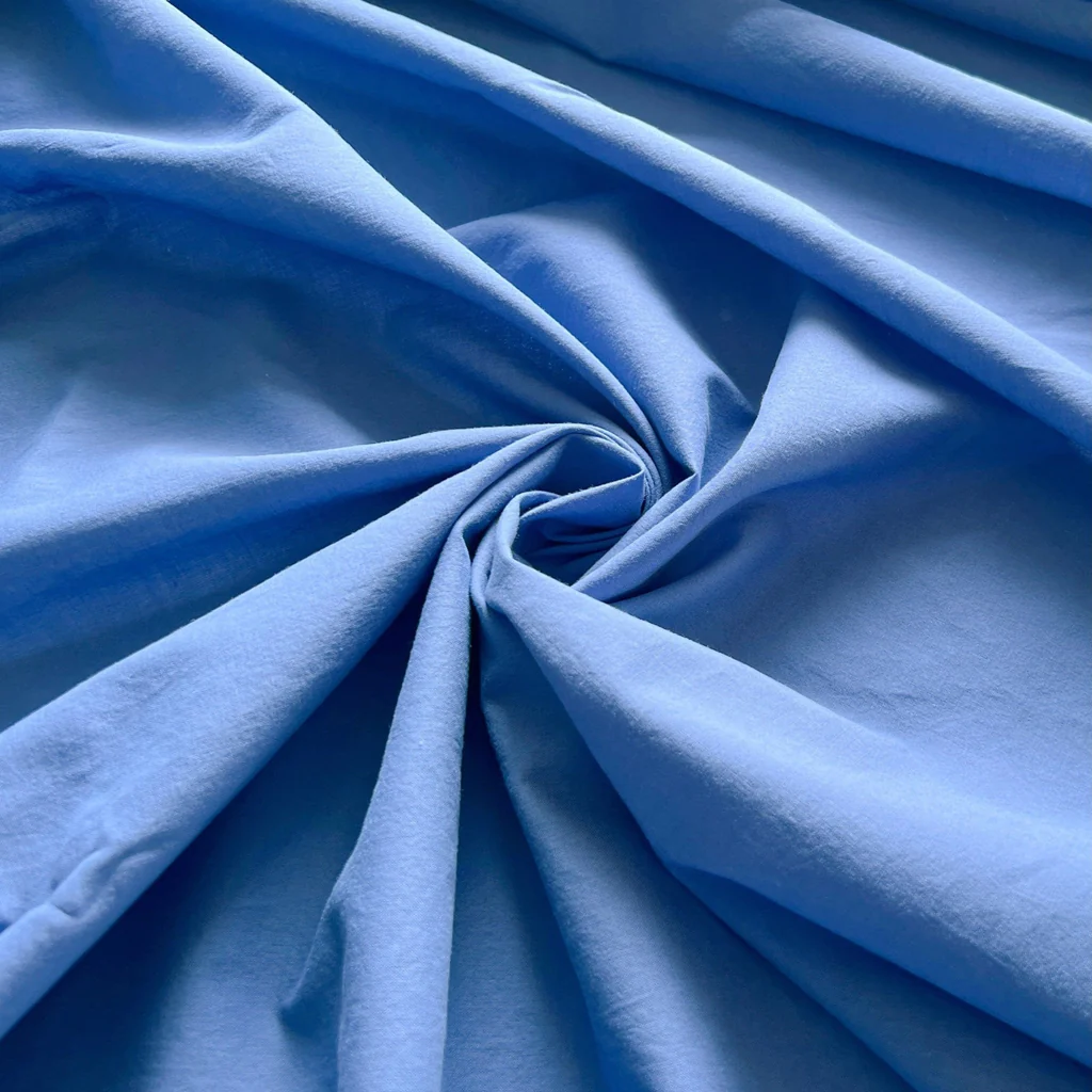 Remnant - Azure Blue Cotton Voile - 2.47 yd