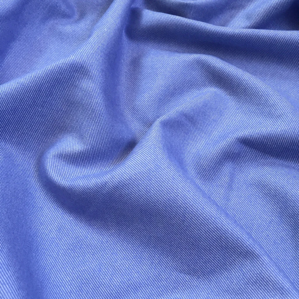 Remnant - Heather Blue Cotton Tencel Flannel - 1.58 yd - 1.58 yd