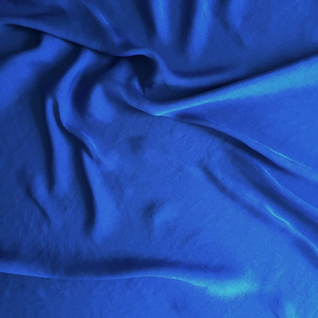 Remnant - Ultramarine Blue Rayon Woven - 1.25 yd - 1.25 yd