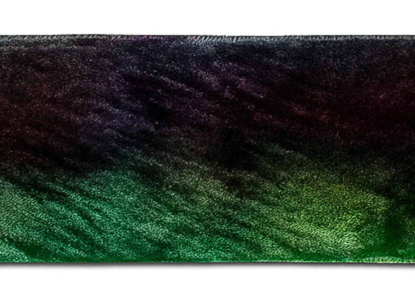 Sea Cave Hand-Dyed Silk Velvet Ribbon by Hanah Silk™ (Made in USA)