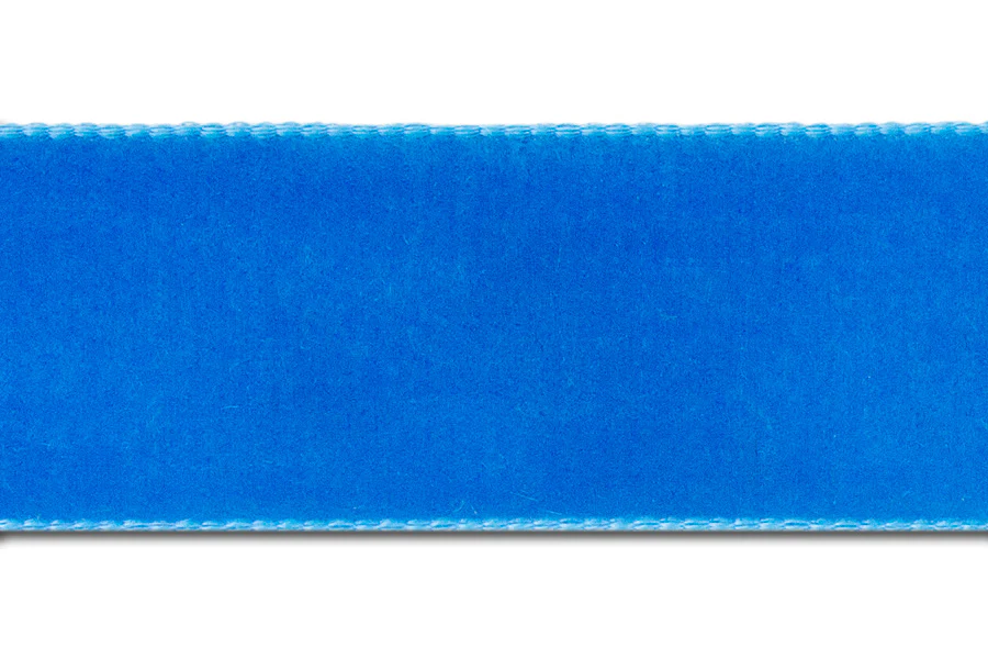 Caribbean Blue Nylon Velvet Ribbon (Made in Switzerland)
