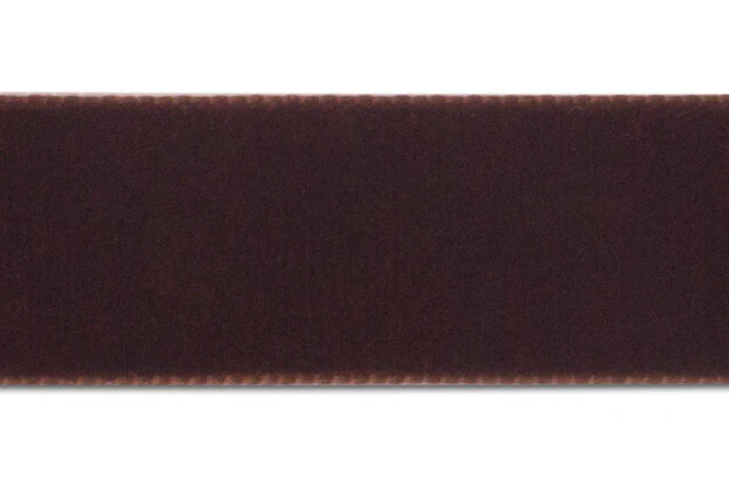 Stretch Cuban Brown Nylon Velvet Ribbon (Made in Switzerland)