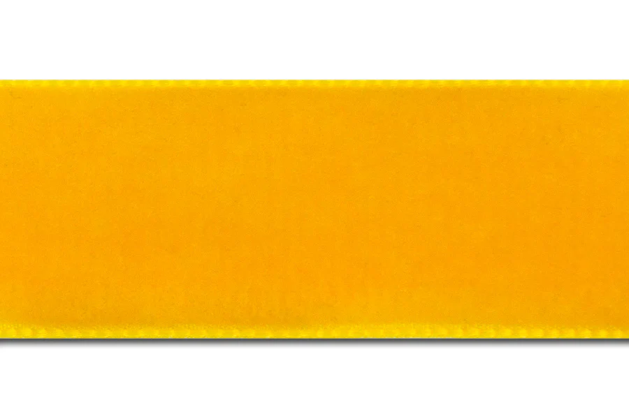 Maize Yellow Nylon Velvet Ribbon (Made in Switzerland)