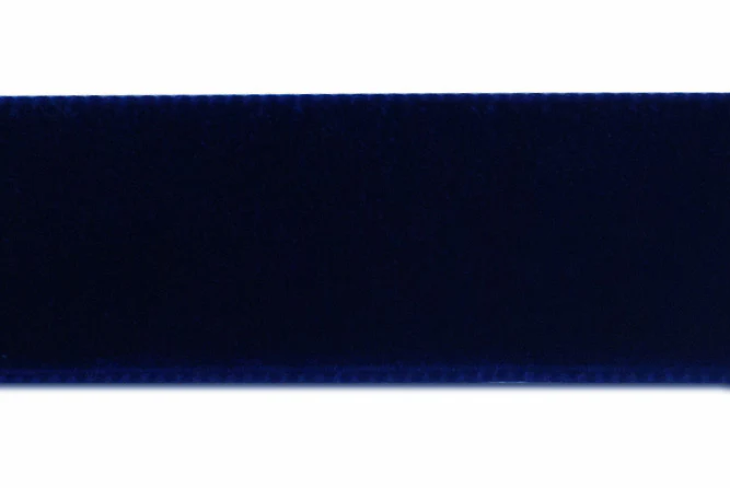 Stretch Midnight Blue Nylon Velvet Ribbon (Made in Switzerland)